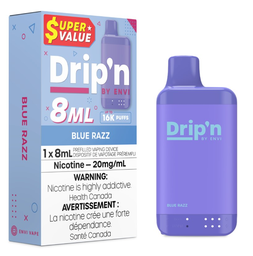 *MB* Disposable Vape Drip'n Envi 8ML Blue Razz Box of 5