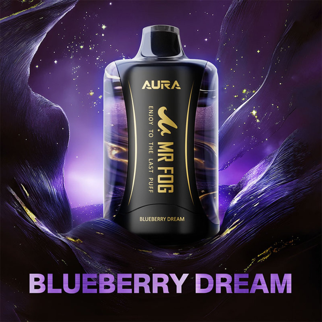 *MB* Disposable Vape Mr Fog AURA 60K Blueberry Dream Box of 5