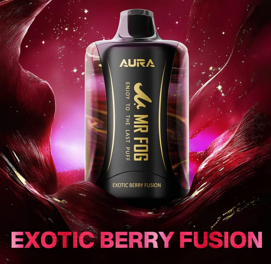*MB* Disposable Vape Mr Fog AURA 60K Exotic Berry Fusion Box of 5