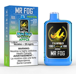 *MB* Disposable Vape Mr Fog NOVA Blue Razz Steezy Apple Box of 5