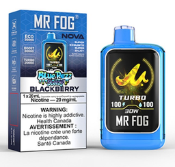 *MB* Disposable Vape Mr Fog NOVA Blue Razz Steezy Blackberry Box of 5