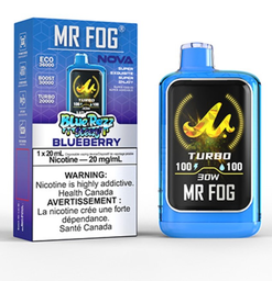 *MB* Disposable Vape Mr Fog NOVA Blue Razz Steezy Blueberry Box of 5