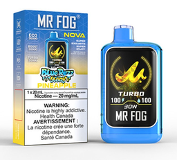 *MB* Disposable Vape Mr Fog NOVA Blue Razz Steezy Pineapple Box of 5