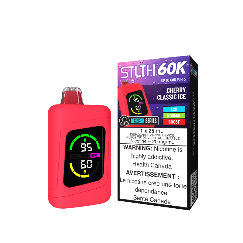 *MB* Disposable Vape STLTH 60K Cherry Classic Ice  Box of 4