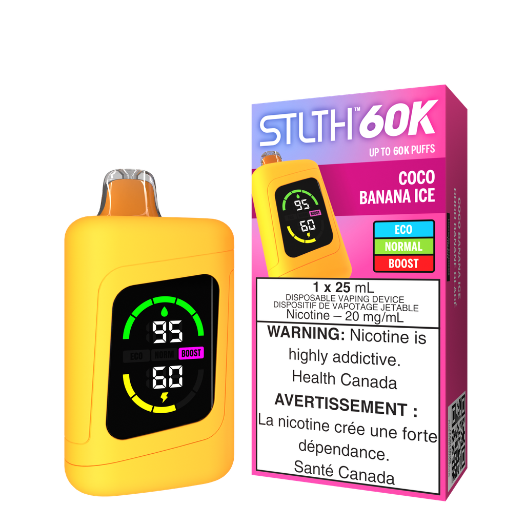 *MB* Disposable Vape STLTH 60K Coco Banana Ice Box of 4