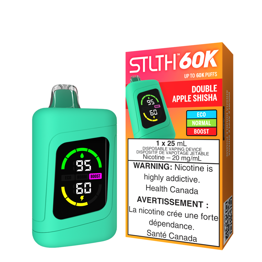 *MB* Disposable Vape STLTH 60K Double Apple Shisha Box of 4