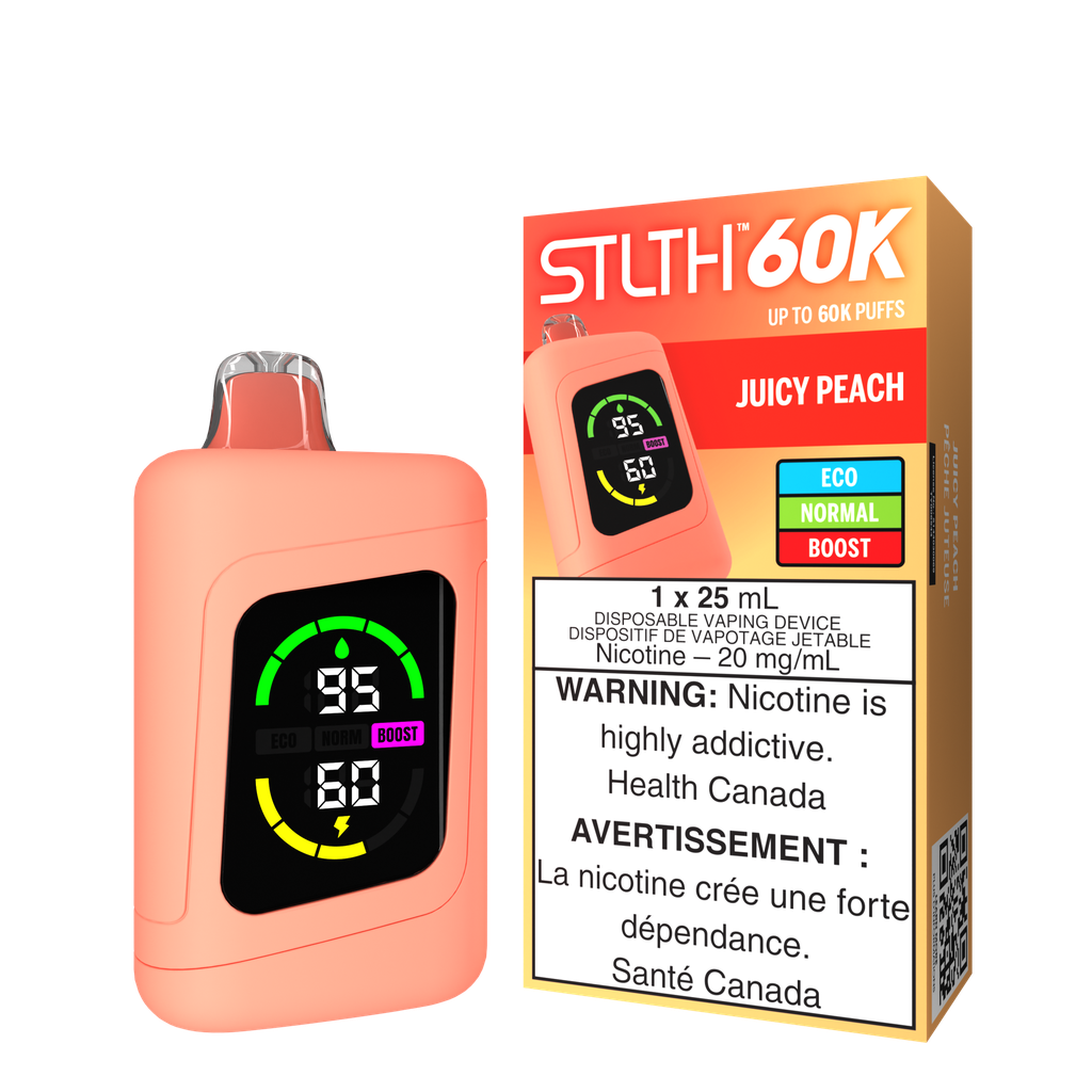 *MB* Disposable Vape STLTH 60K Juicy Peach Box of 4