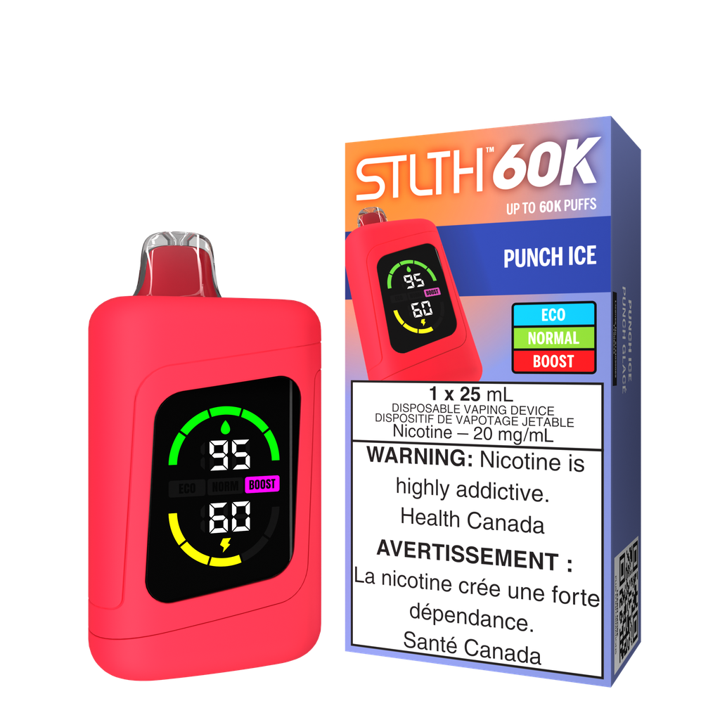 *MB* Disposable Vape STLTH 60K Punch Ice Box of 4