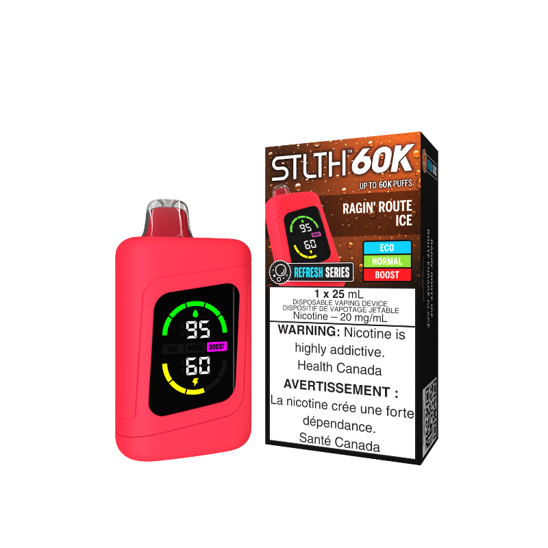 *MB* Disposable Vape STLTH 60K Ragin' Route Ice Box of 4