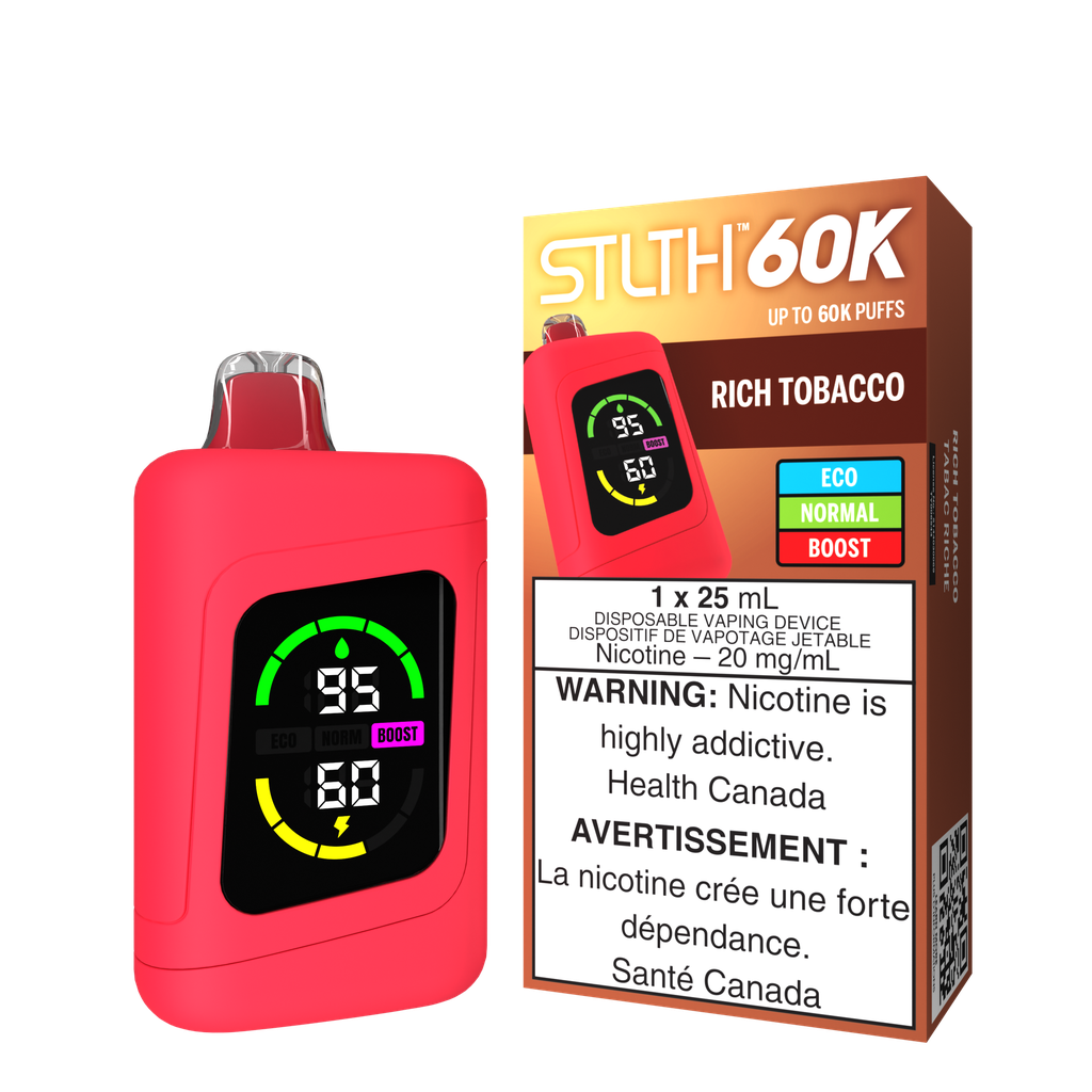 *MB* Disposable Vape STLTH 60K Rich Tobacco Box of 4