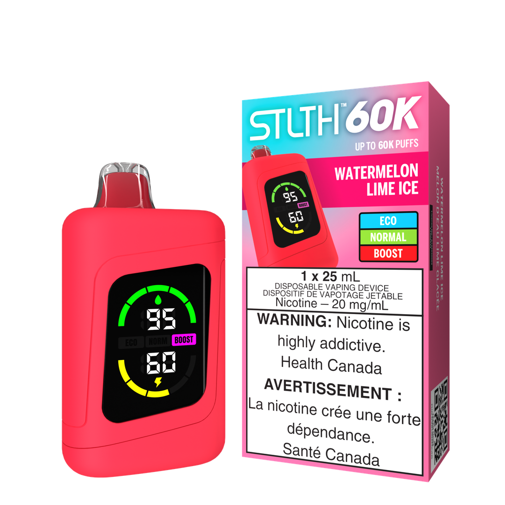 *MB* Disposable Vape STLTH 60K Watermelon Lime Ice Box of 4