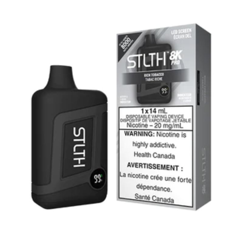 *MB* Disposable Vape STLTH 8K Pro Rich Tobacco Box of 5