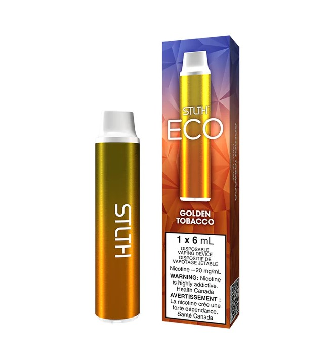 *MB* Disposable Vape STLTH ECO Golden Tobacco Box of 6