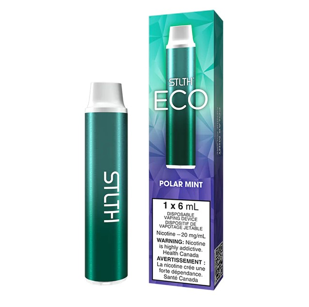 *MB* Disposable Vape STLTH ECO Polar Mint (0mg) Box of 6