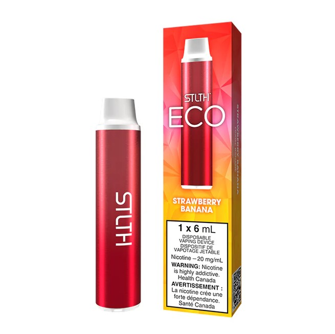 *MB* Disposable Vape STLTH ECO Strawberry Banana  Box of 6