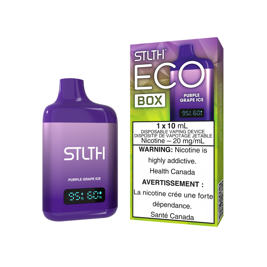 *MB* Disposable Vape STLTH Eco Box Purple Grape Ice Box of 5