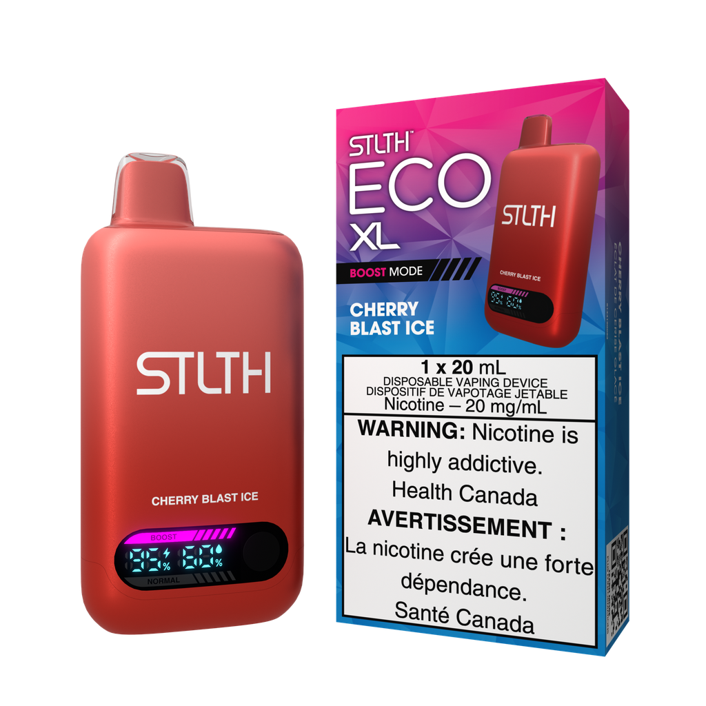 *MB* Disposable Vape STLTH Eco XL Cherry Blast Ice Box of 5