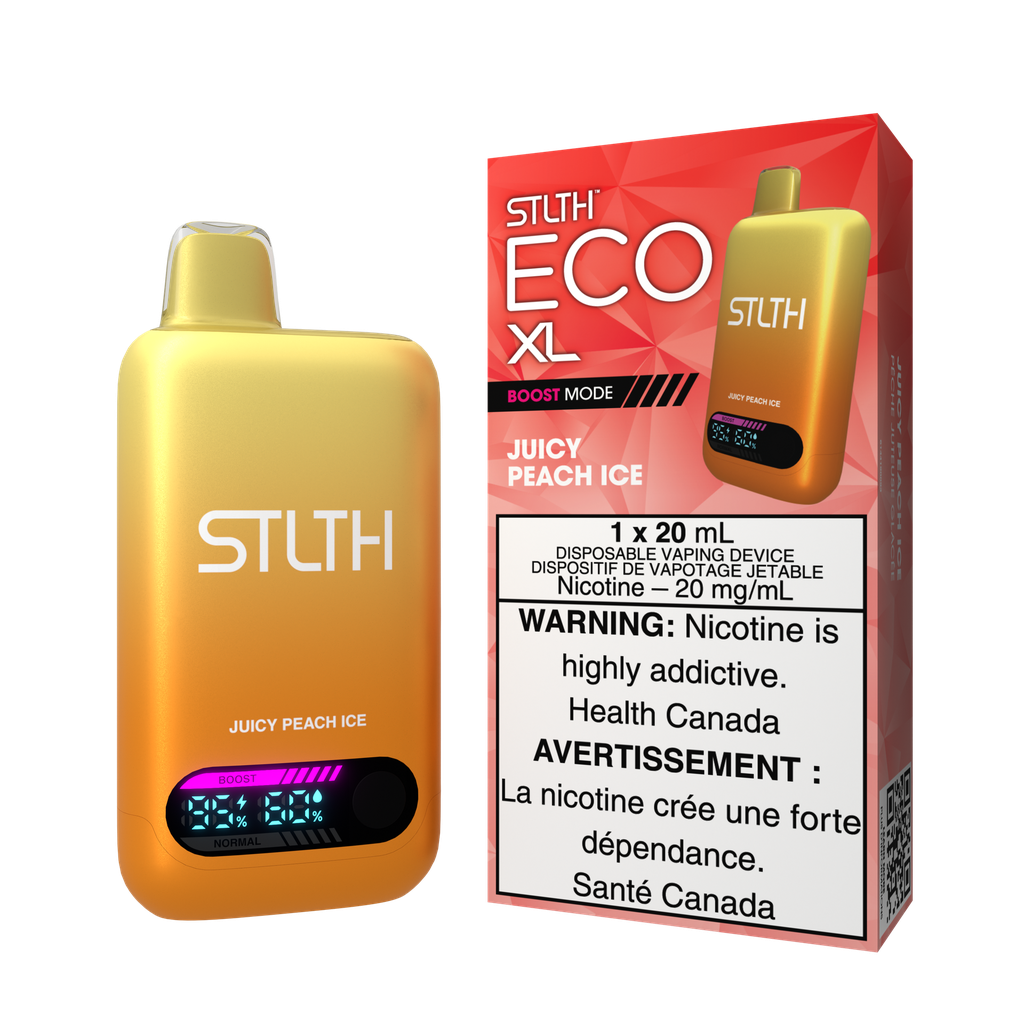 *MB* Disposable Vape STLTH Eco XL Juicy Peach Ice Box of 5