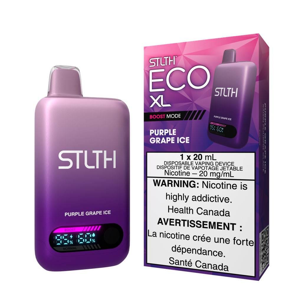 *MB* Disposable Vape STLTH Eco XL Purple Grape Ice Box of 5