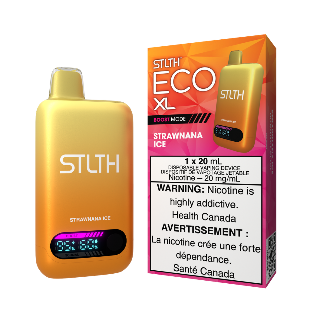 *MB* Disposable Vape STLTH Eco XL Strawnana Ice Box of 5