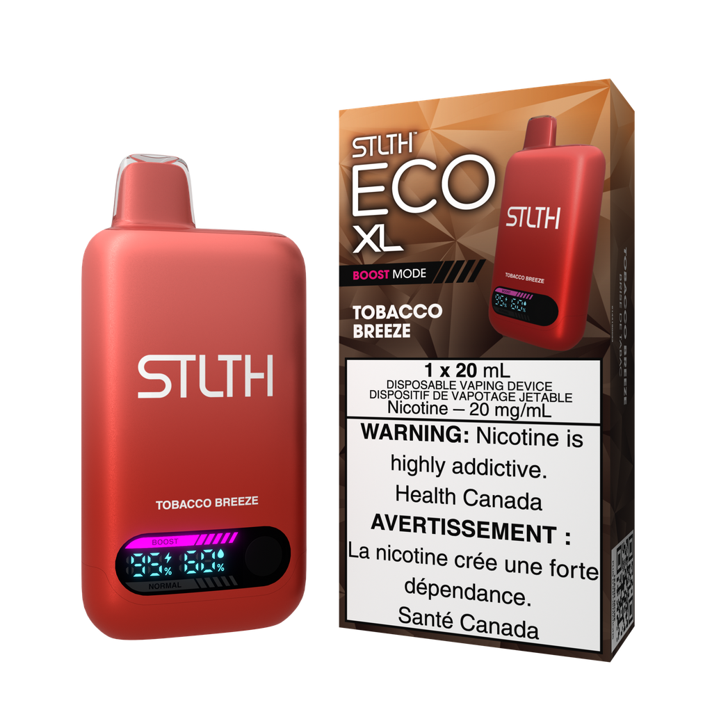 *MB* Disposable Vape STLTH Eco XL Tobacco Breeze Box of 5