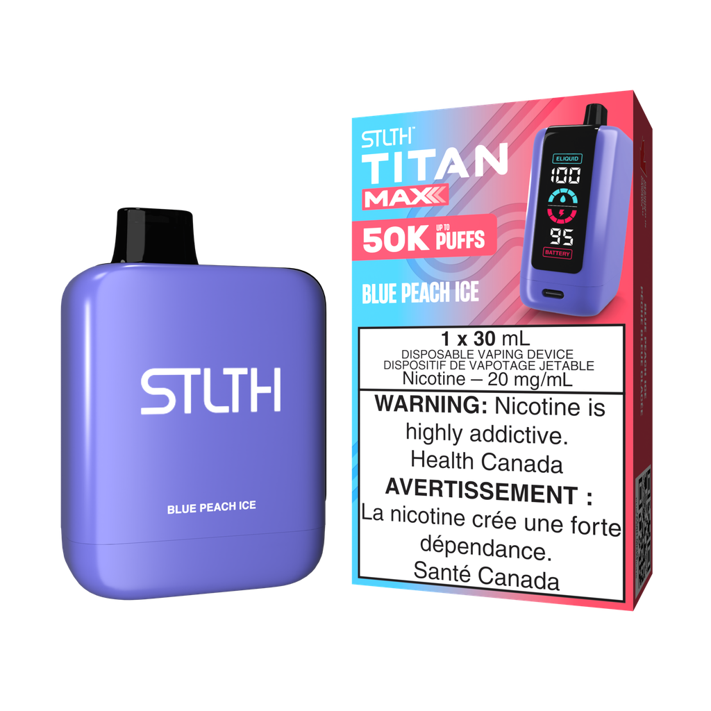 *MB* Disposable Vape STLTH Titan Max 50K Blue Peach Ice Box of 4