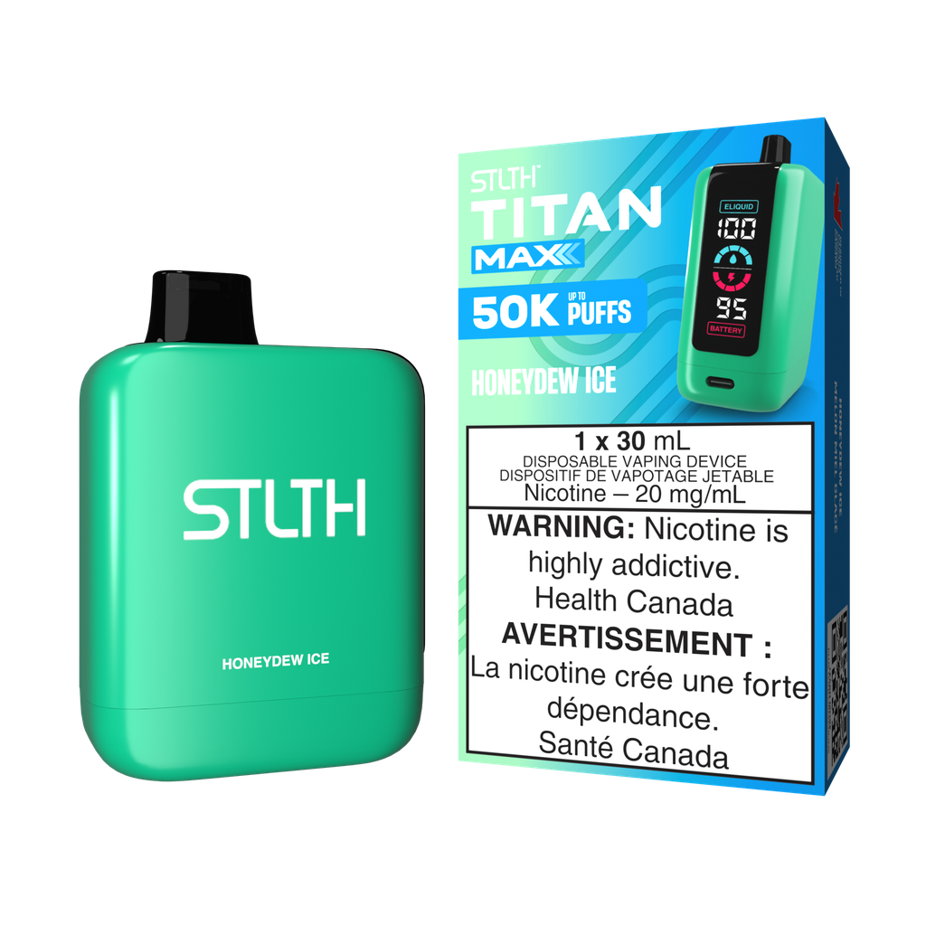 *MB* Disposable Vape STLTH Titan Max 50K Honeydew Ice Box of 4