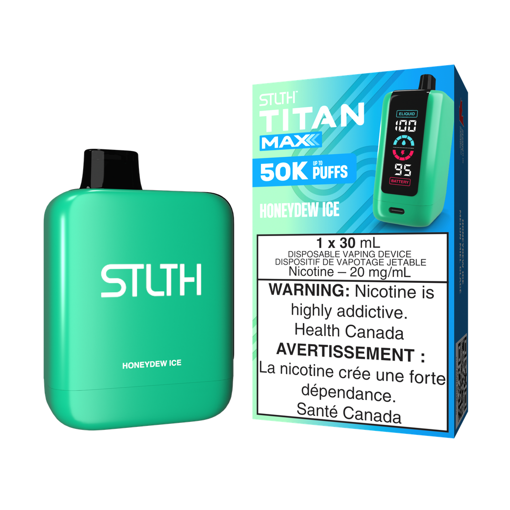 *MB* Disposable Vape STLTH Titan Max 50K Honeydew Ice Box of 4