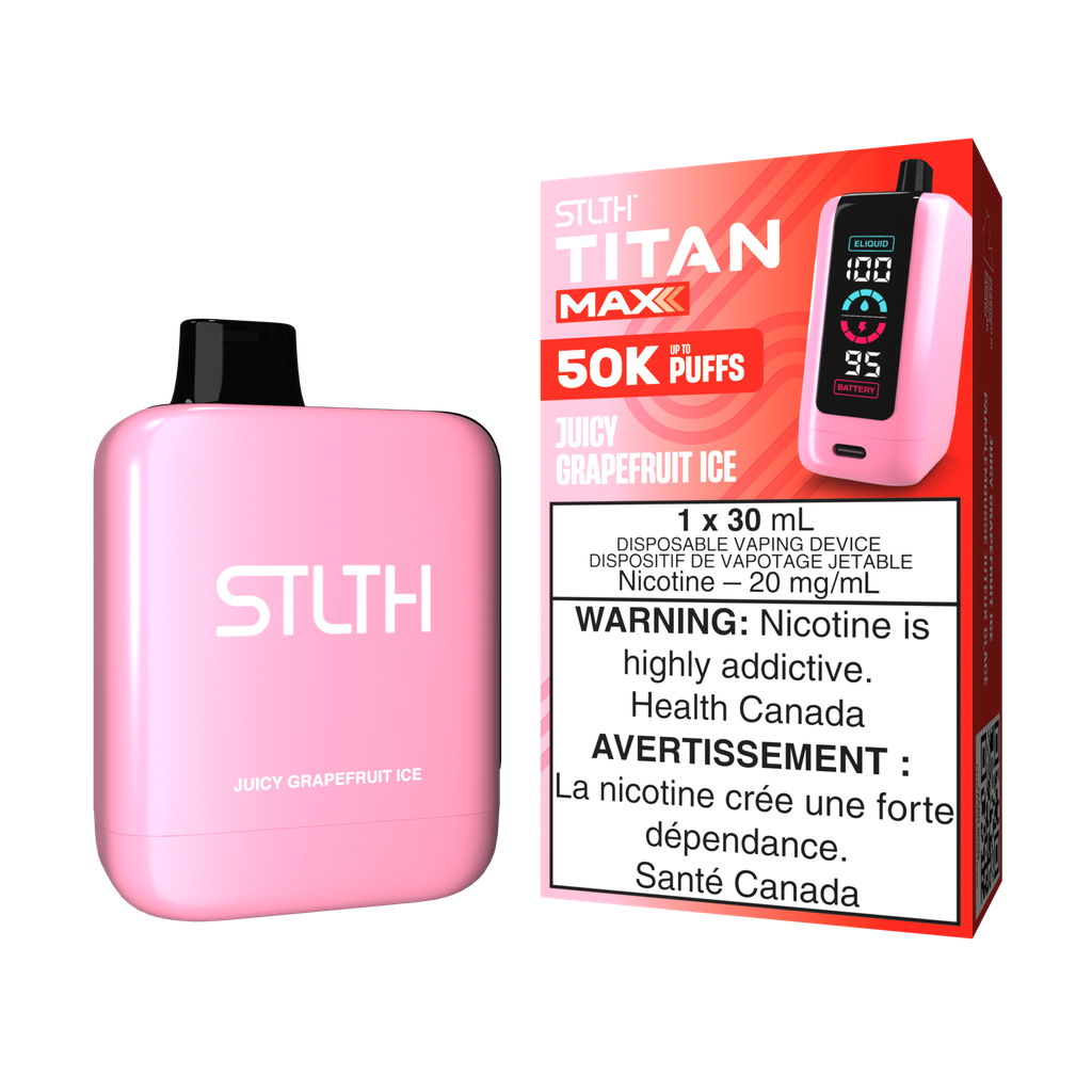 *MB* Disposable Vape STLTH Titan Max 50K Juicy Grapefruit Ice Box of 4