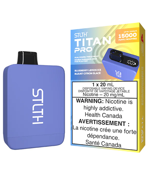 *MB* Disposable Vape STLTH Titan Pro Blueberry Lemon Ice Box of 5
