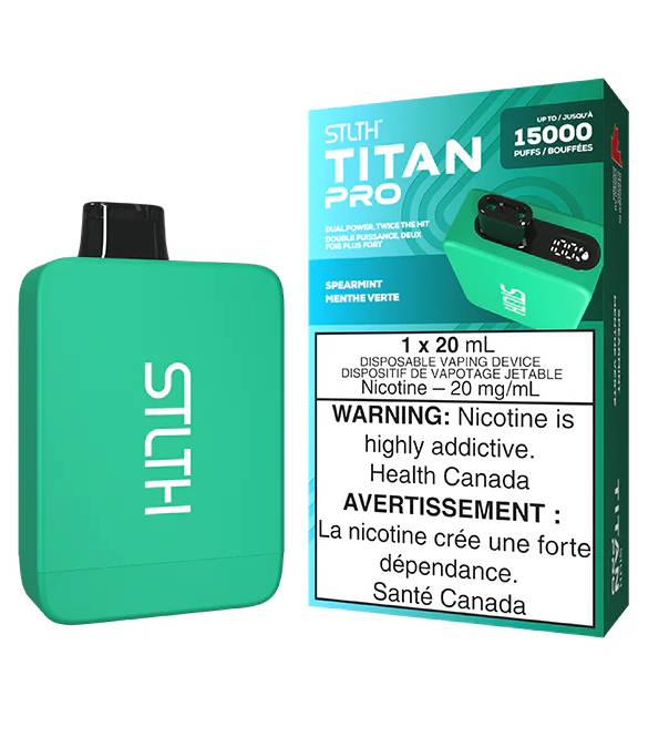 *MB* Disposable Vape STLTH Titan Pro Spearmint Box of 5