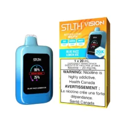 *MB* Disposable Vape STLTH Vision Blue Razz Lemon Ice Box of 4