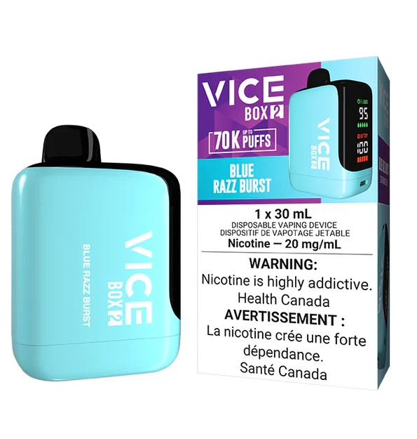 *MB* Disposable Vape Vice Box 2 70K Blue Razz Burst Box of 4
