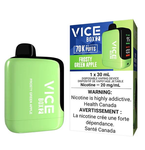 *MB* Disposable Vape Vice Box 2 70K Frosty Green Apple Box of 4