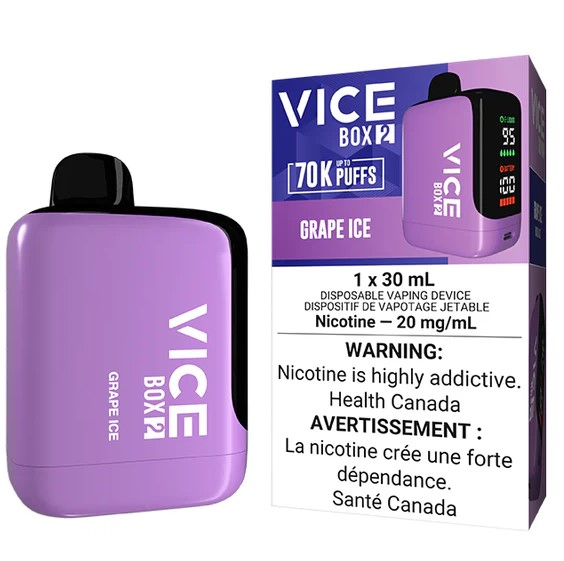 *MB* Disposable Vape Vice Box 2 70K Grape Ice Box of 4