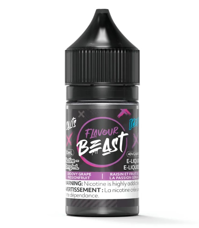 *MB* Nicotine Liquid Flavour Beast Salt Groovy Grape Passionfruit Iced