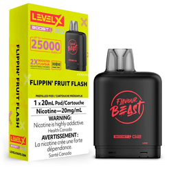 *MB* Nicotine Pod Flavour Beast Level X Boost G2 Flippin' Fruit Flash Box of 6