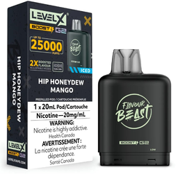 *MB* Nicotine Pod Flavour Beast Level X Boost G2 Hip Honeydew Mango Box of 6