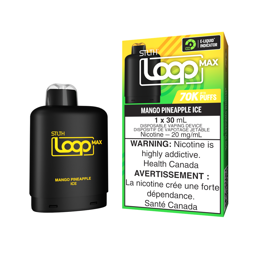 *MB* Nicotine Pod STLTH LOOP MAX Mango Pineapple Ice Box of 4