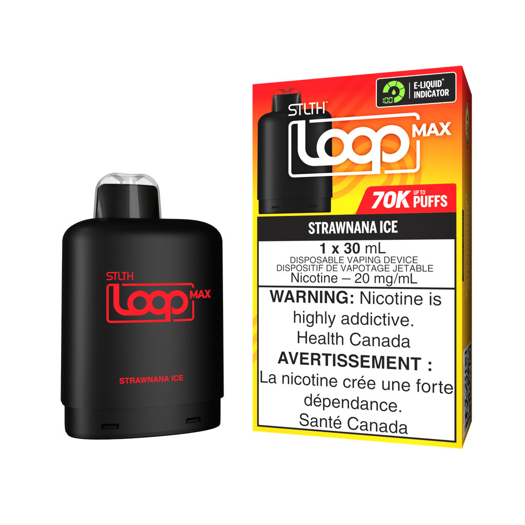 *MB* Nicotine Pod STLTH LOOP MAX Strawnana Ice Box of 4