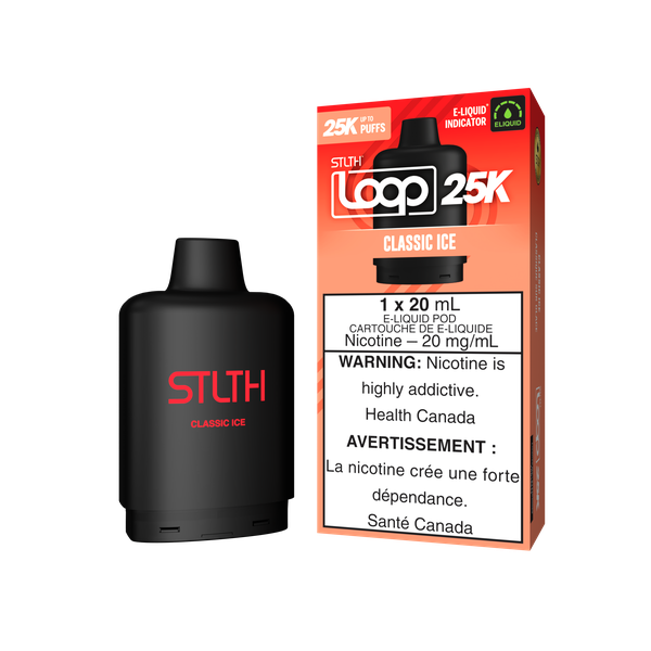 *MB* Nicotine Pod STLTH Loop 25k Classic Ice Box of 5