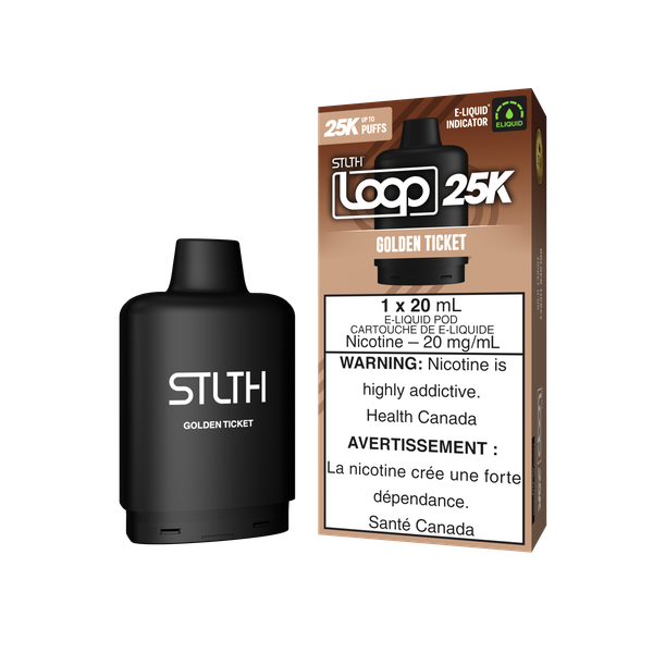 *MB* Nicotine Pod STLTH Loop 25k Golden Ticket Box of 5