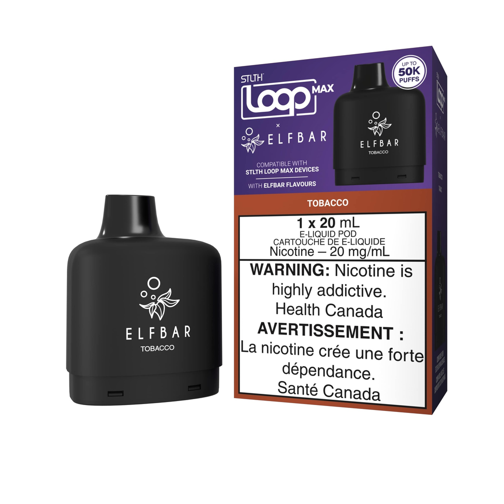 *MB* Nicotine Pod STLTH Loop Max Elfbar 50k Tobacco Box of 4