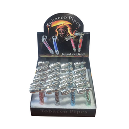 Metal Pipe Colorful Portable Box of 24