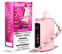 *ON* Disposable Vape Kraze Luna 42K Fruit Jewel Ice Box of 5