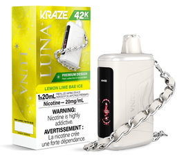 *ON* Disposable Vape Kraze Luna 42K Lemon Lime Bae Ice Box of 5