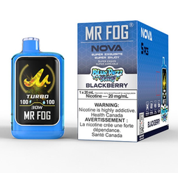 *ON* Disposable Vape Mr Fog NOVA Blue Razz Steezy Blackberry Box of 5