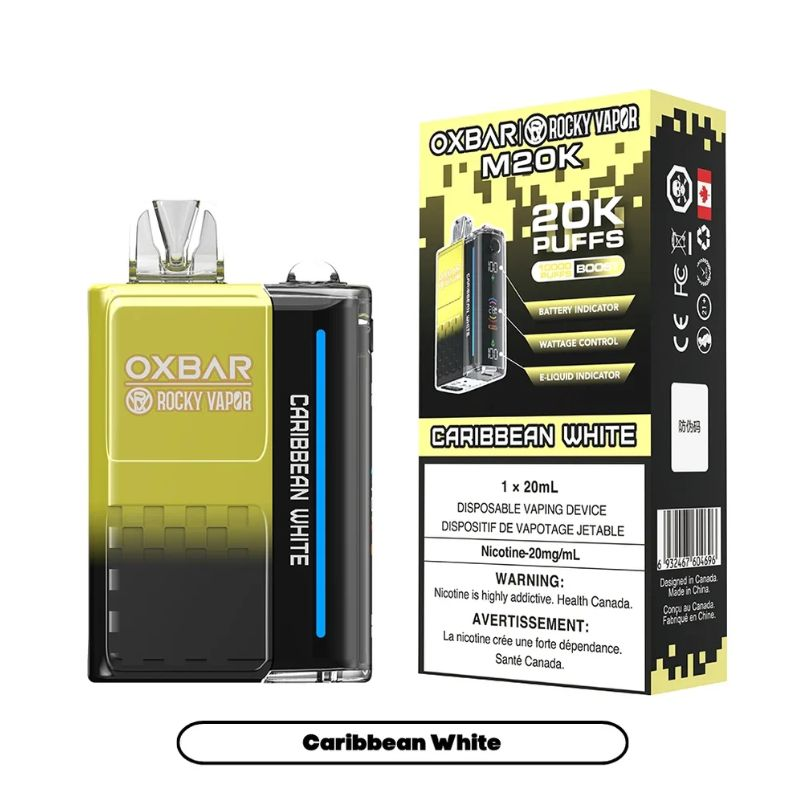 *ON* Disposable Vape Oxbar M20K Caribbean White Box of 5