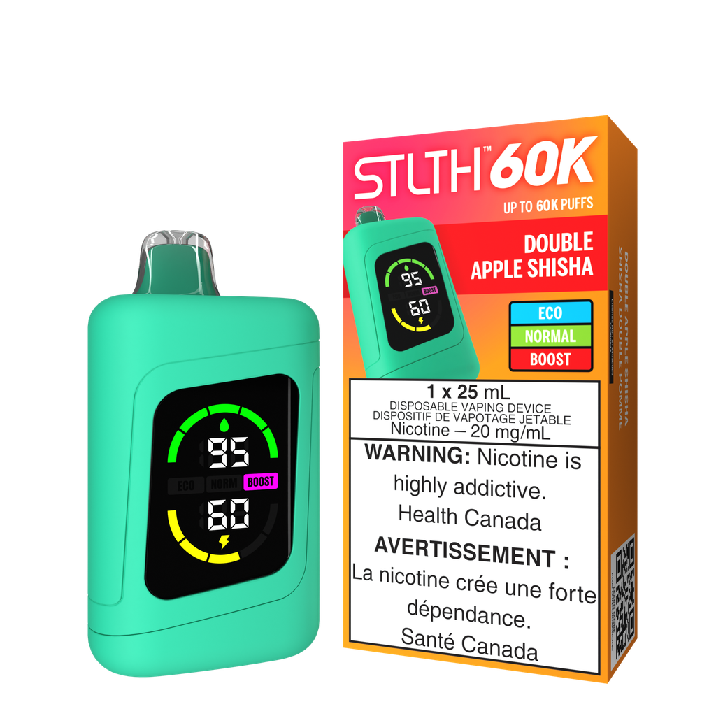 *ON* Disposable Vape STLTH 60K Double Apple Shisha Box of 4
