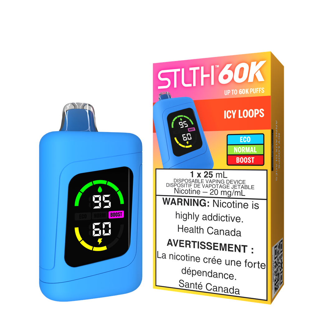 *ON* Disposable Vape STLTH 60K Icy Loops Box of 4